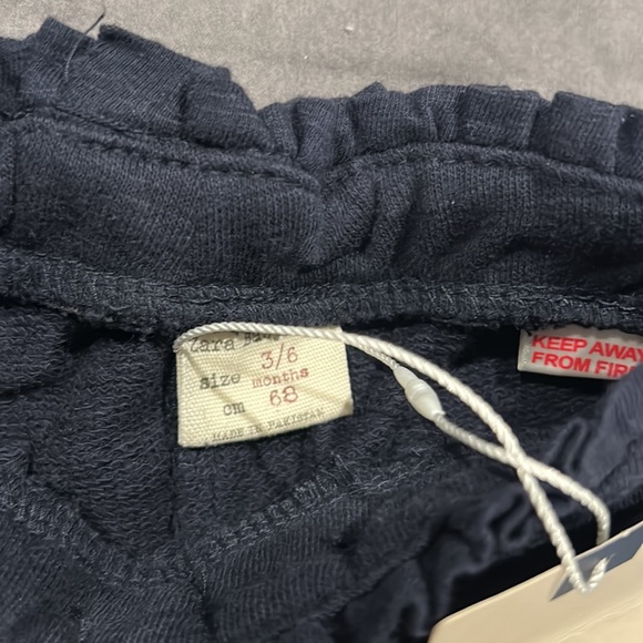 Zara Baby Navy Blue Sweatpants Size 3-6 Months BNWT - Picture 2 of 4